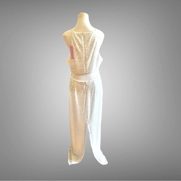 Sachin & Babi Morgan Halter Cut-Out Sequin Slim Maxi Dress - Picture 11 of 16